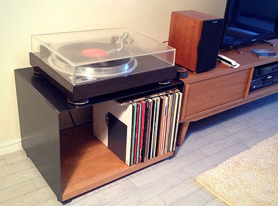 HandT&SONS? エイチアンドティーアンドソンズ デザイン家具 什器 turntablestand recordruck ターンテーブルスタンド レコード台